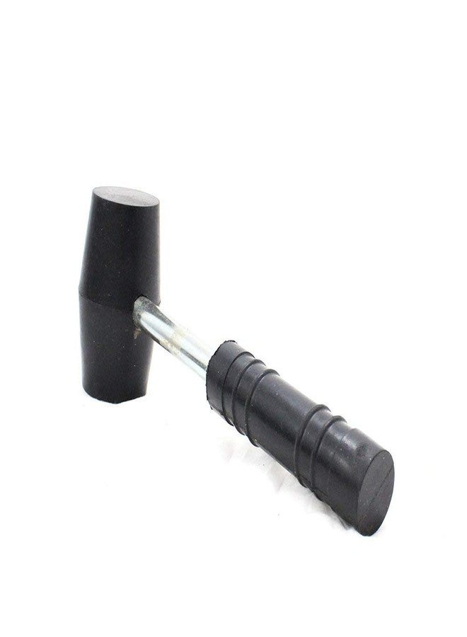 LOVELY® 1 Inch Diameter Rubber Mallet Hammer With Steel Handle For Soft Impact And No Damage - Image 4